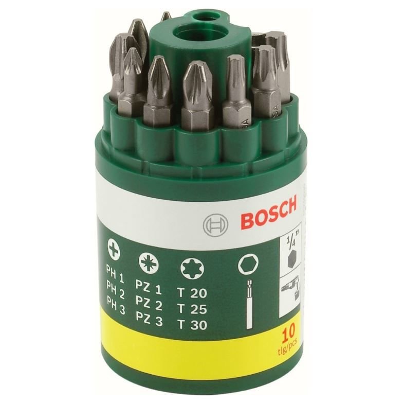 Bosch DIY 10 Parçalı Vidalama Ucu Seti (PH+PZ+T)