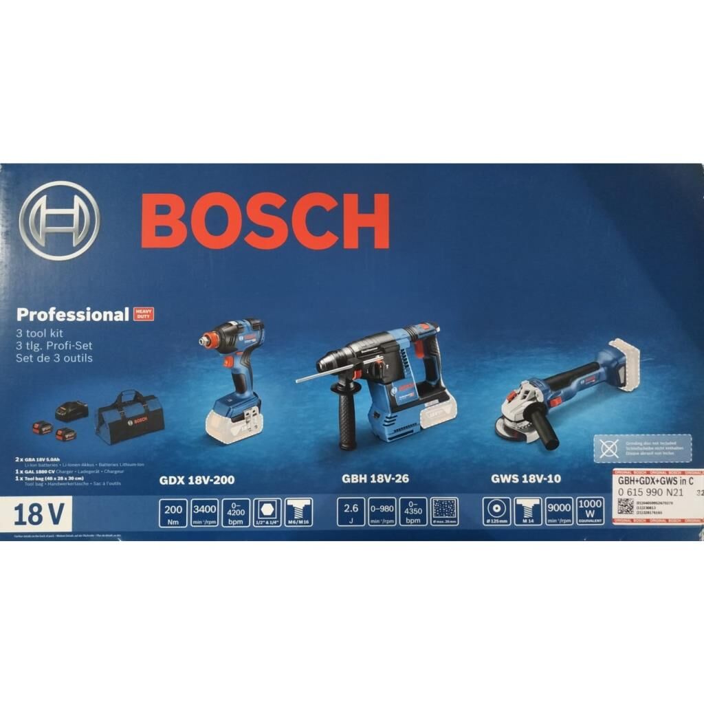 GBH 18V-26 GDX 18V-200 GWS 18V-10 carton