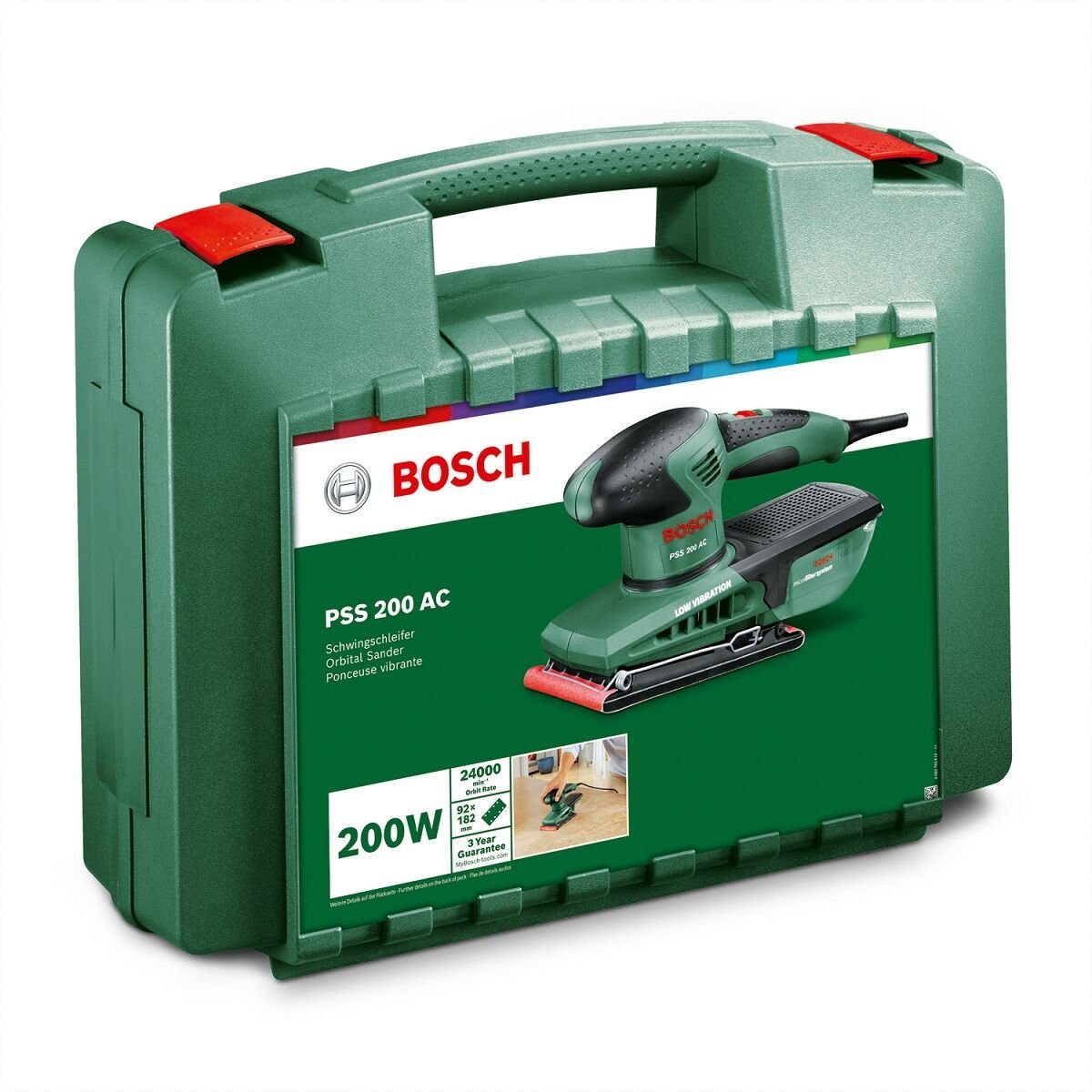 Bosch PSS 200 AC 92*188 Mikro Filtre Sistemli Titreşimli Zımpara Makinesi