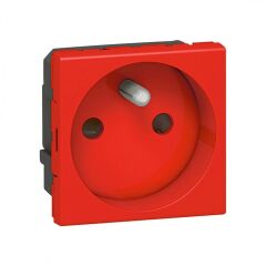 Legrand Armada Kırmızı Antimikrobiyel Fransız Standardı Topraklı Priz-Ups 2P+T 2M | 077118