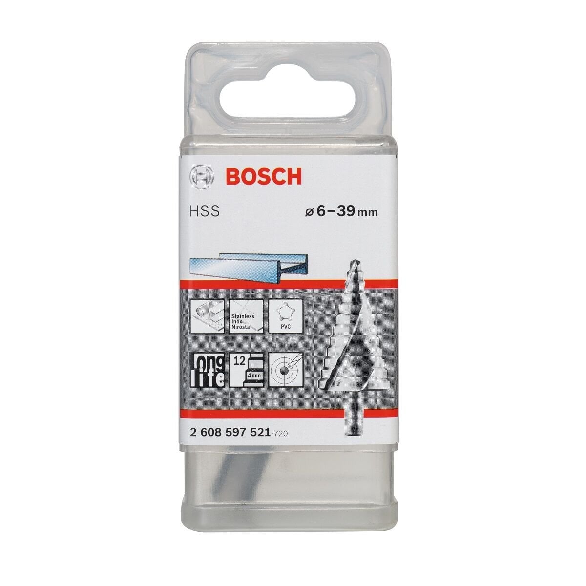 BOSCH HSS 12 KADEMELİ MATKAP UCU 6-39MM 2608597521