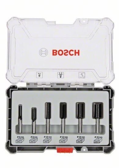 Bosch Pro Freze Seti 6 'lı Düz 6 mm şaftlı