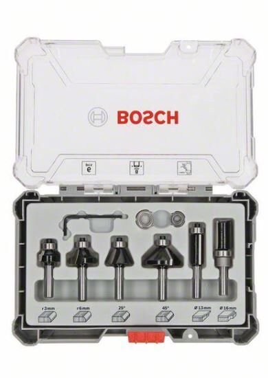 Bosch Pro Freze Seti 6 'lı Karışık 8 mm şaftlı