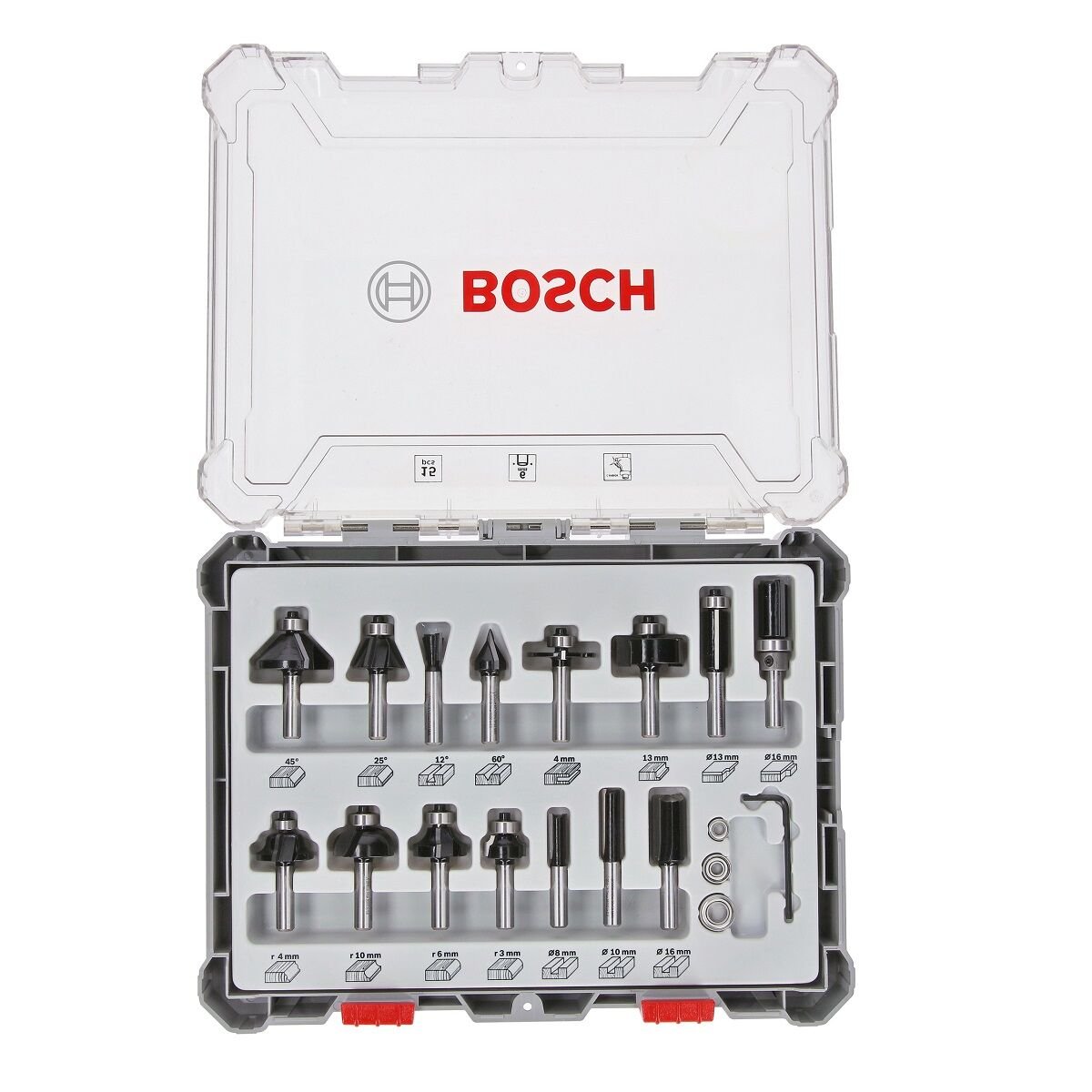 Bosch Pro Freze Seti 15 'li Karışık 6mm şaftlı