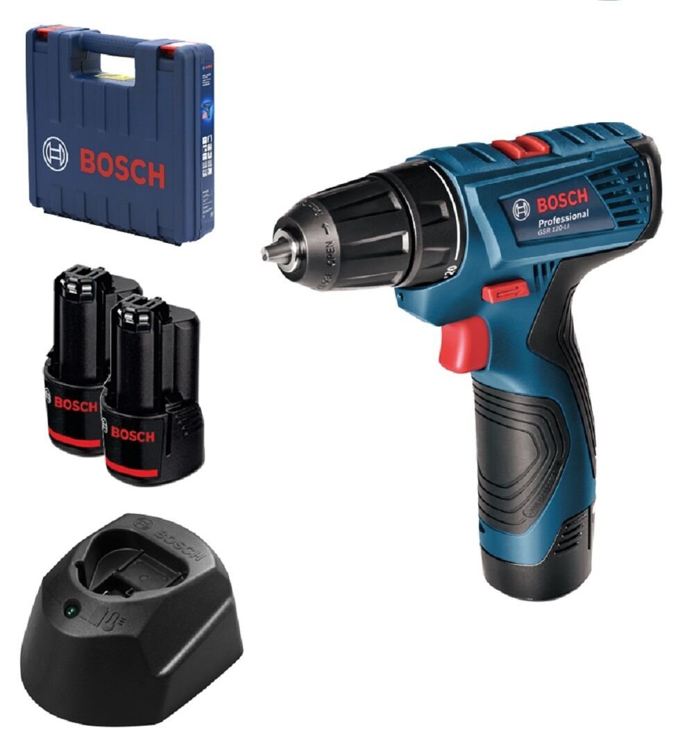 Bosch GSR 120-LI 12V 2Ah Çift Akülü Delme Vidalama