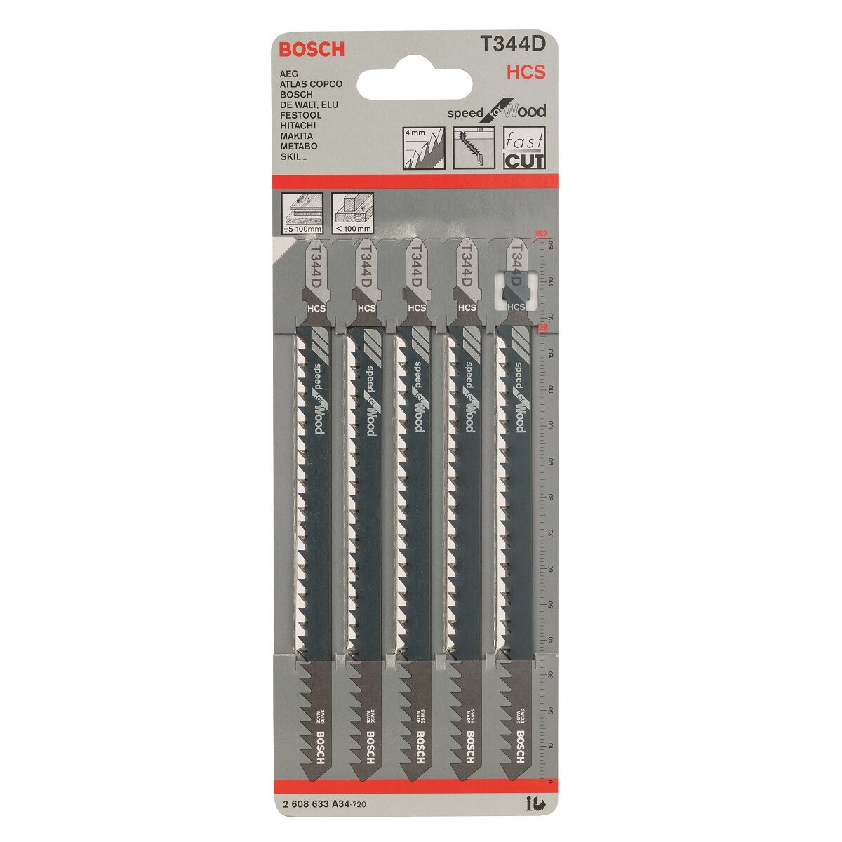 Bosch T 344 D Speed For Wood 5'li 2608633A34