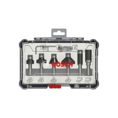 Bosch Freze Seti 6 Parça Düz 8mm Pro 2607017466