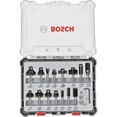 Bosch Freze Seti 15 Parça Karışık 8mm Pro