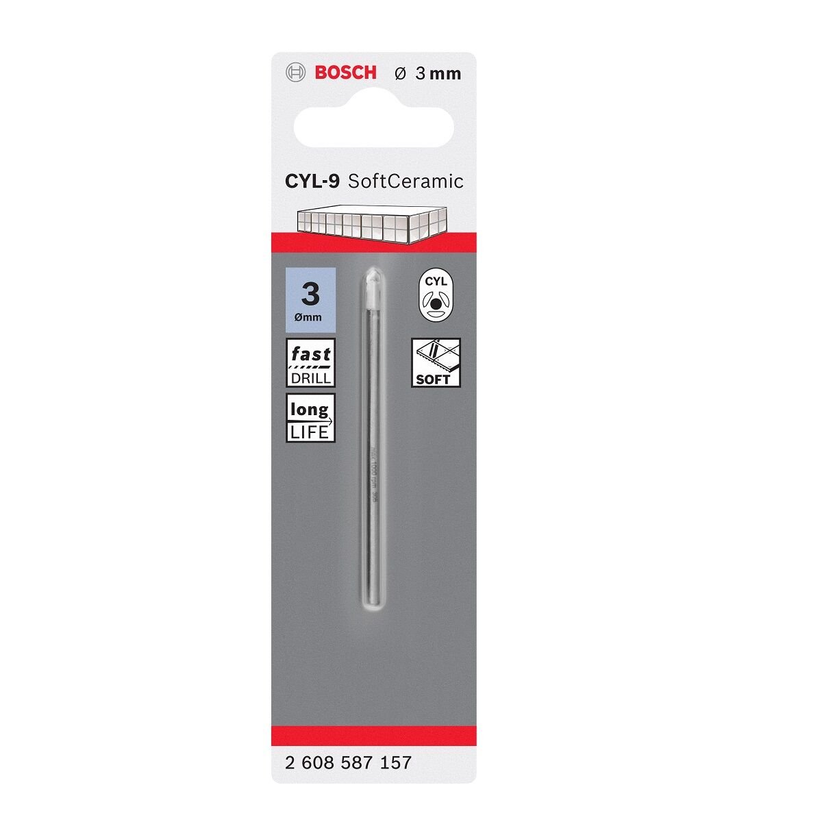 Bosch CYL-9 SoftCeramic Fayans Delme Ucu 3x70 mm 2608587157