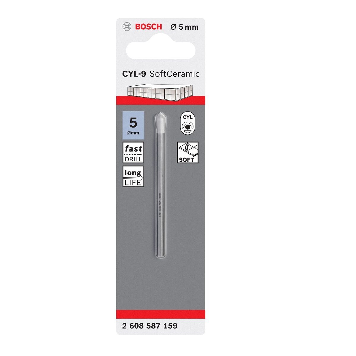 Bosch CYL-9 SoftCeramic Fayans Delme Ucu 5x70 mm 2608587159