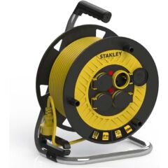 Stanley Profesyonel Makaralı Kablo St-P Serisi Termikli IP44 , 4 Kapaklı Soketli 25 Metre 3x2,5mm