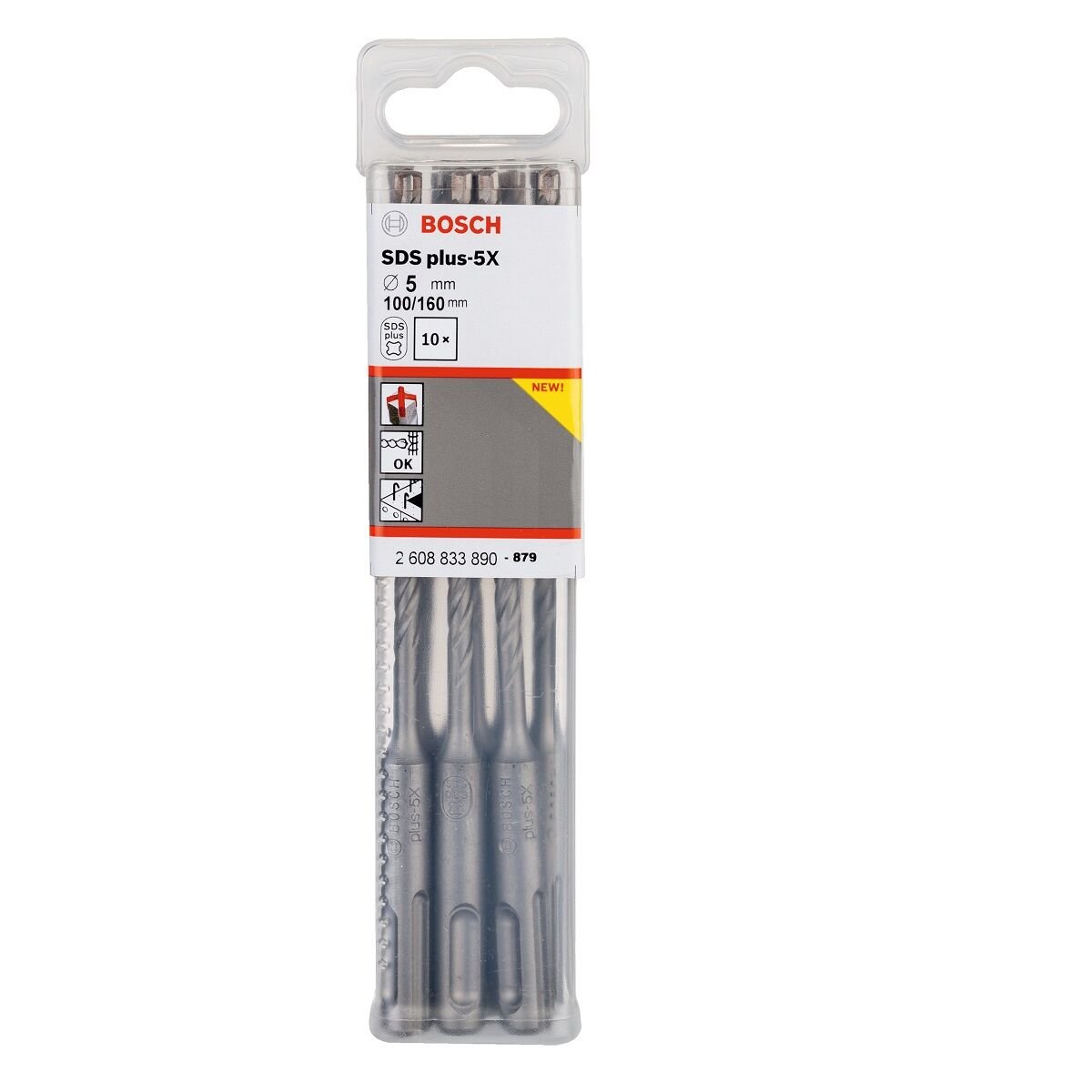 BOSCH SDS PLUS-5X K-DELİCİ UCU 5X160MM 10'LU 2608833890