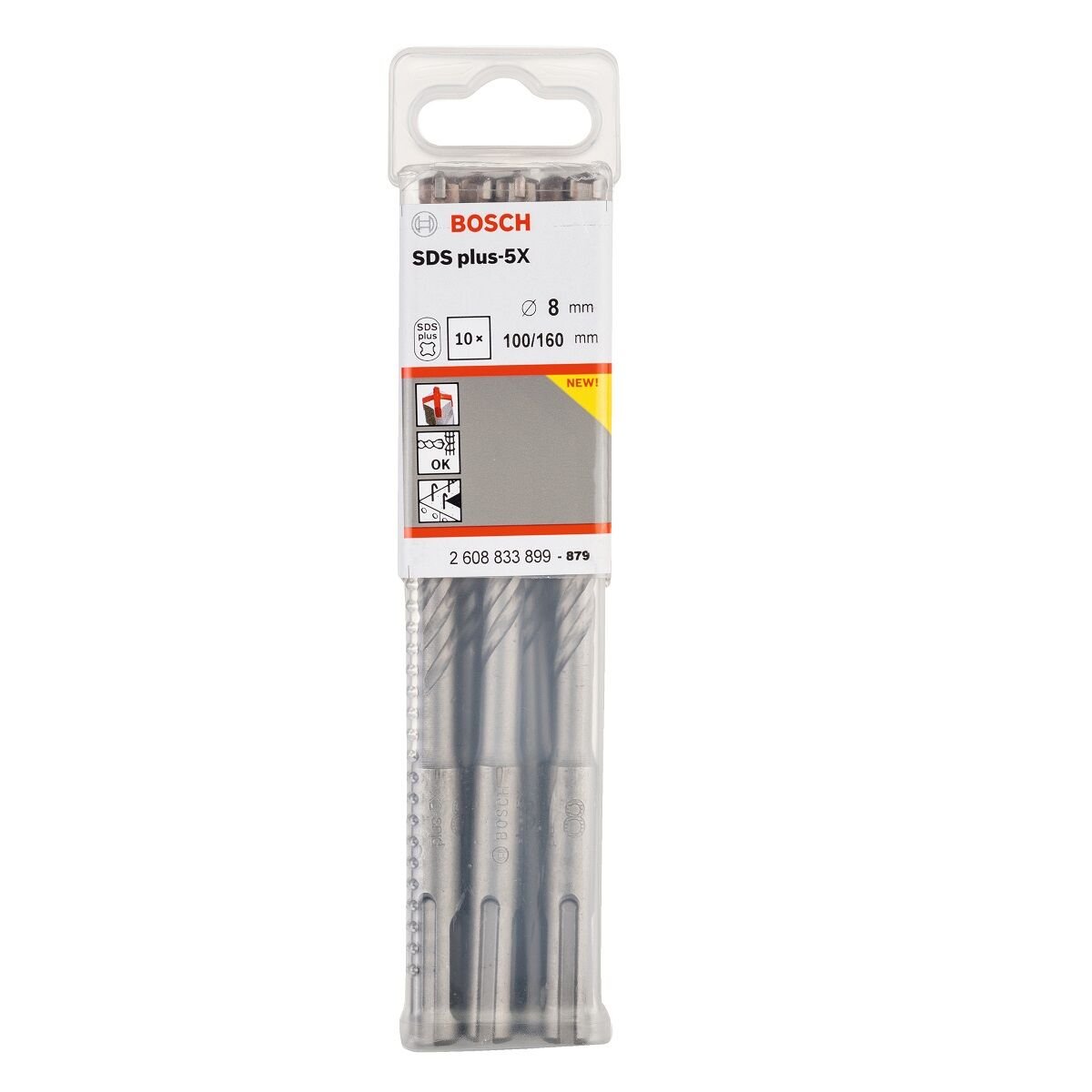 BOSCH SDS PLUS-5X DELİCİ UCU 8X160MM 10'LU 2608833899
