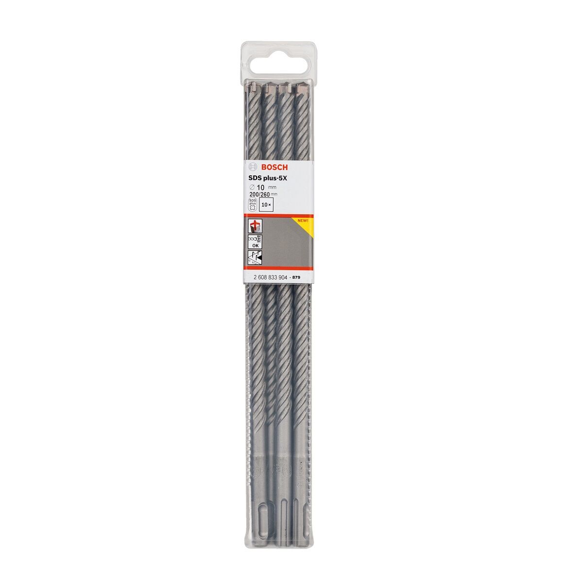 BOSCH SDS-PLUS-5X K-DELİCİ UCU 10X260 MM 10'LU 2608833904