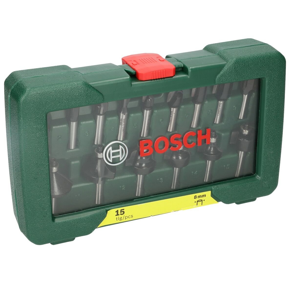 Bosch DIY 15 Parça Freze Seti 8 mm Şaftlı 2607019469