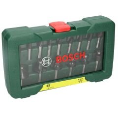 Bosch DIY 15 Parça Freze Seti 8 mm Şaftlı 2607019469