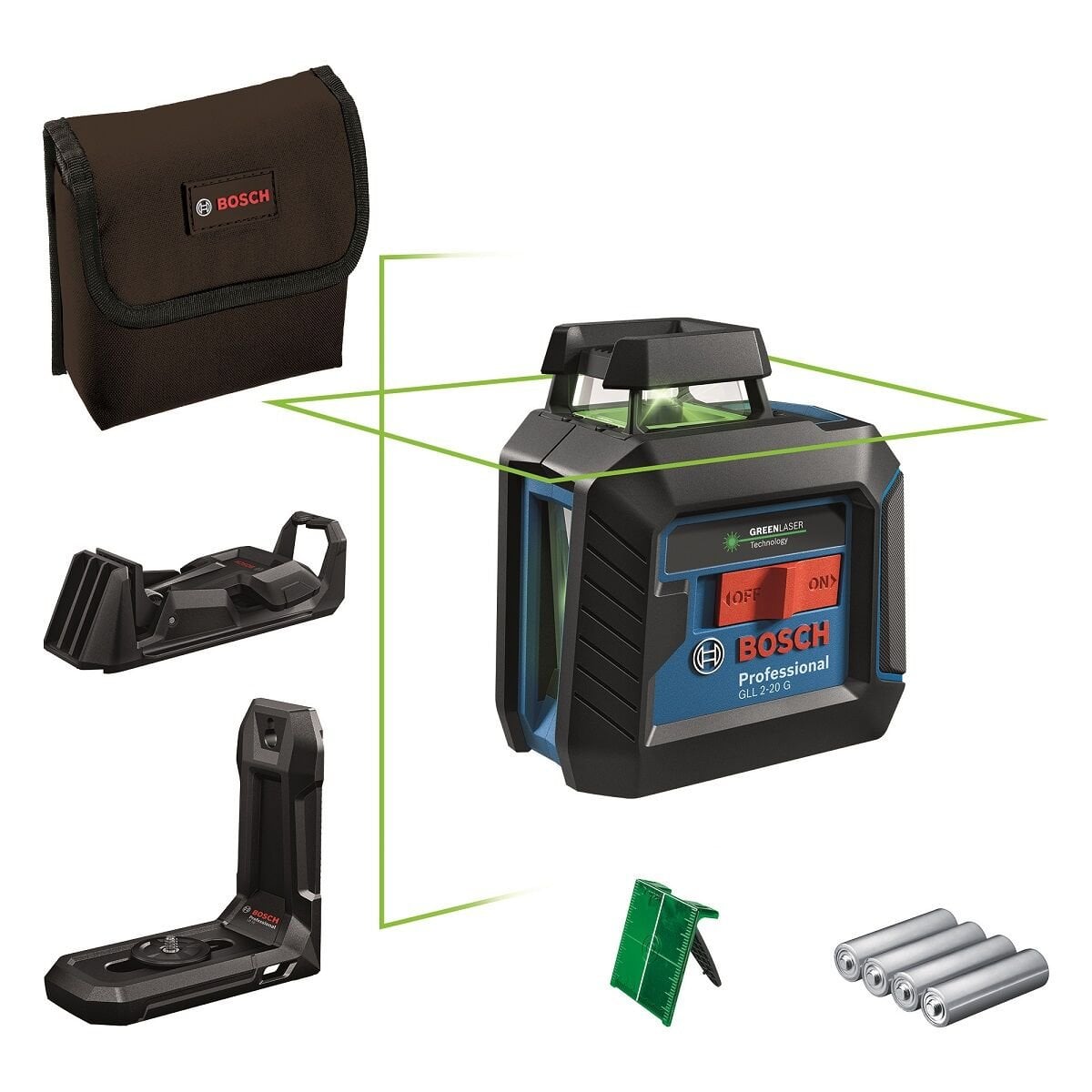 BOSCH GLL 2-20 G ÇİZGİ LAZER + LB10+DK10 0601065000