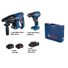 BOSCH AKÜLÜ KIRICI DELİCİ SET GBH 180-LI + GSR 185-LI KARTON KUTU 0615990N20