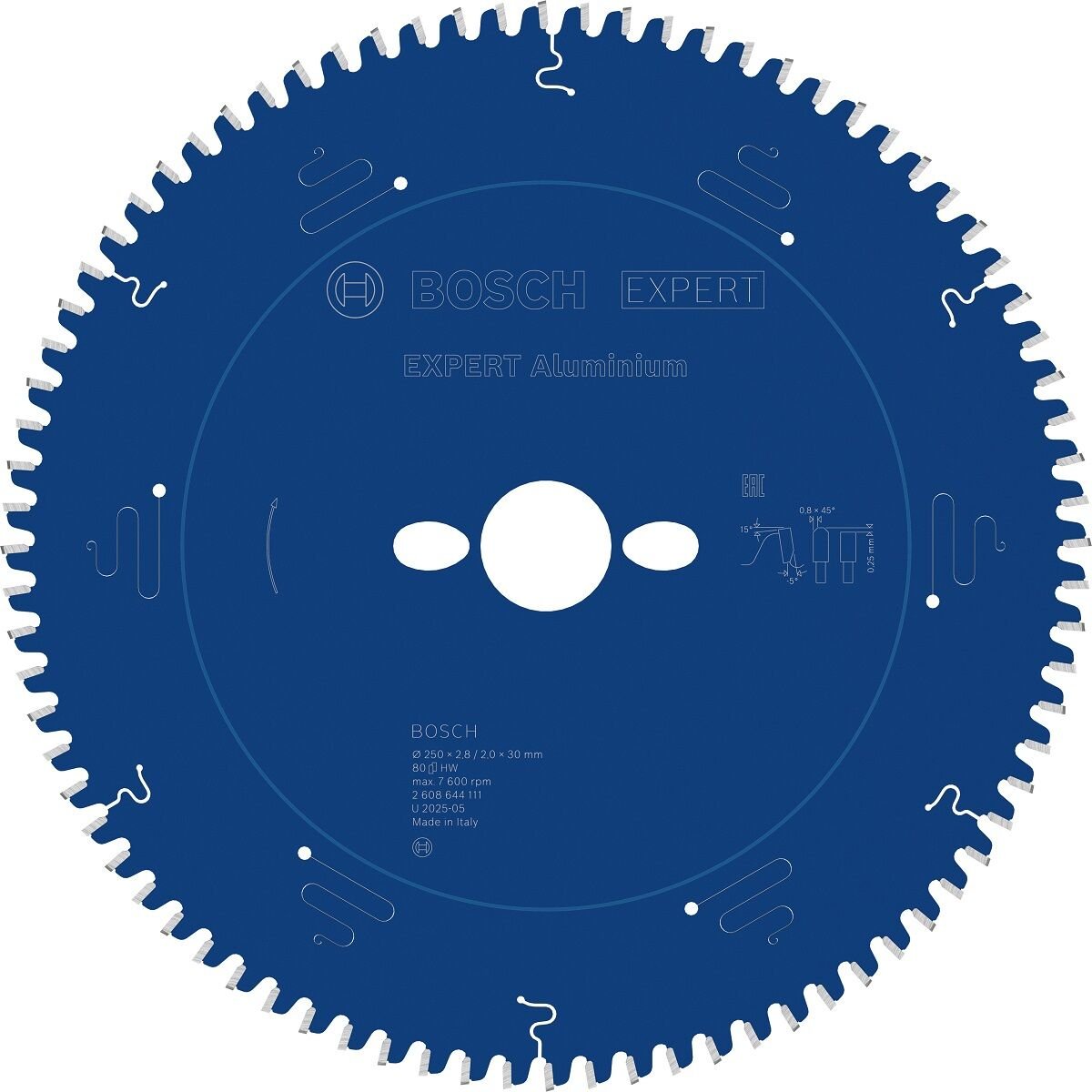 EXAL Daire Test. Bıç. 250*30 mm 80 D G