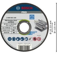 BOSCH SDINOX RAP. KESME TAŞI 115*1,0 MM 10'lu 2608603254
