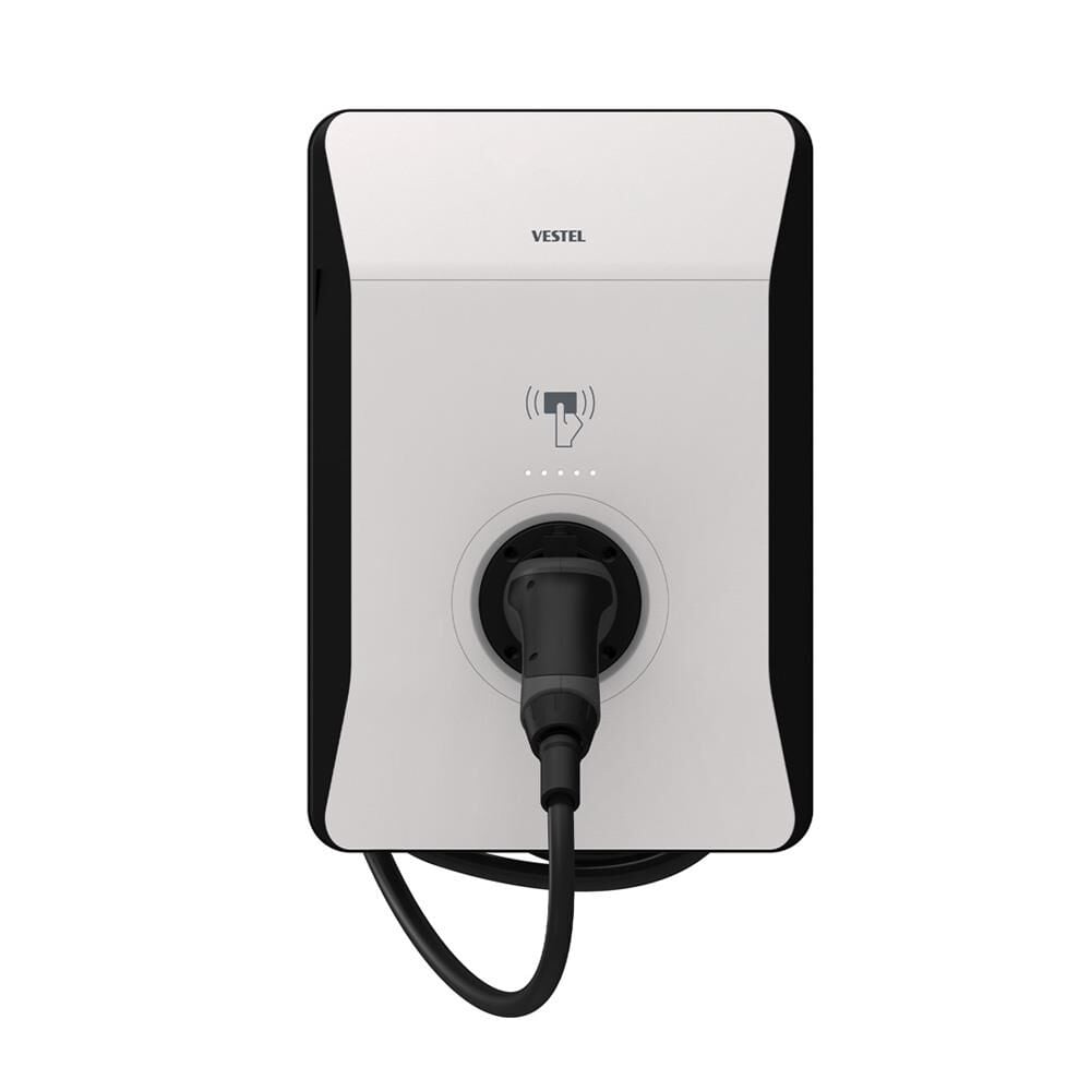 Vestel EVC04-AC22SW-T2P OPT1 TR 22 KW Kablolu, Smart Özellikli Elektrikli Araç Şarj İstasyonu