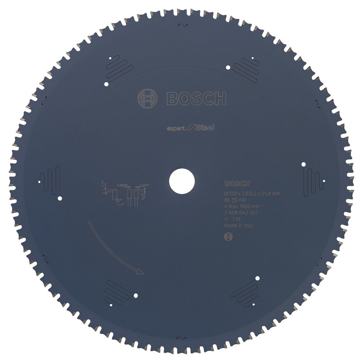 EXST Daire Test Bıç 355*25,40 mm 80 D G