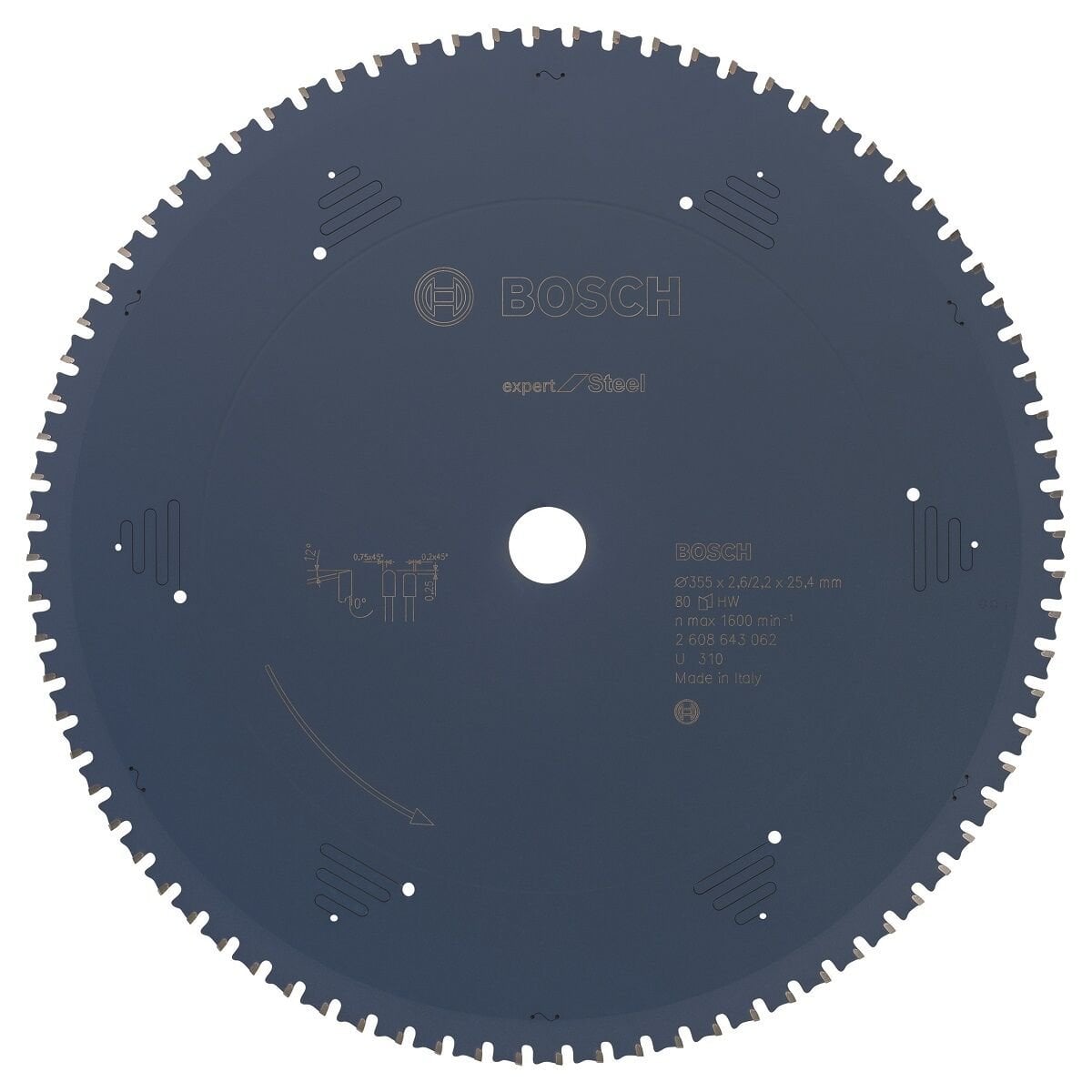 Bosch Expert Serisi Metal için Daire Testere Bıçağı 355*25,40 mm 80 Diş 2608643062