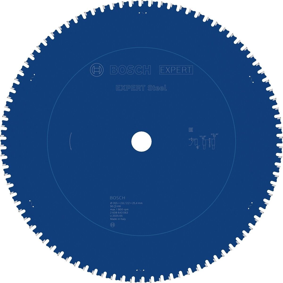 BOSCH EXPERT DAİRE TEST. BIÇ. 355*25,40 mm 90 DG 2608643063