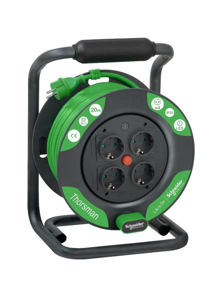 SCHNEİDER 3X1,5 20 mt KABLOLU 4 AD. 1X16 A PRİZLİ MAKARA