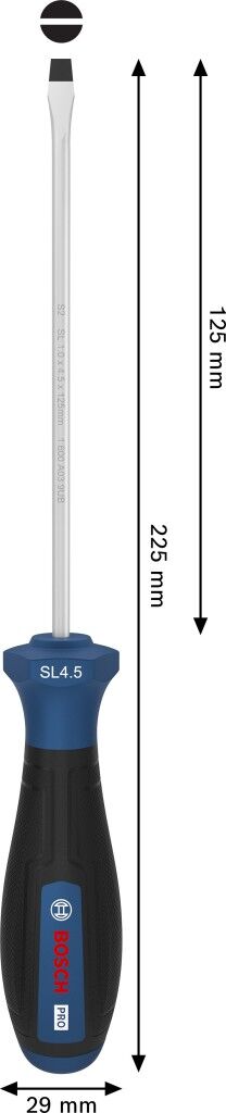 Bosch PRO Düz Tornavida SL 1.0 x 4.5 x 125 mm