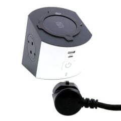 MULTISCH 2X2P+T IND USB 2M B/N