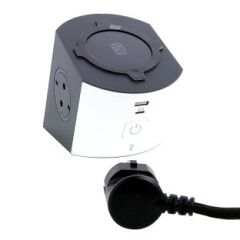 MULTISCH 2X2P+T IND USB 2M B/N