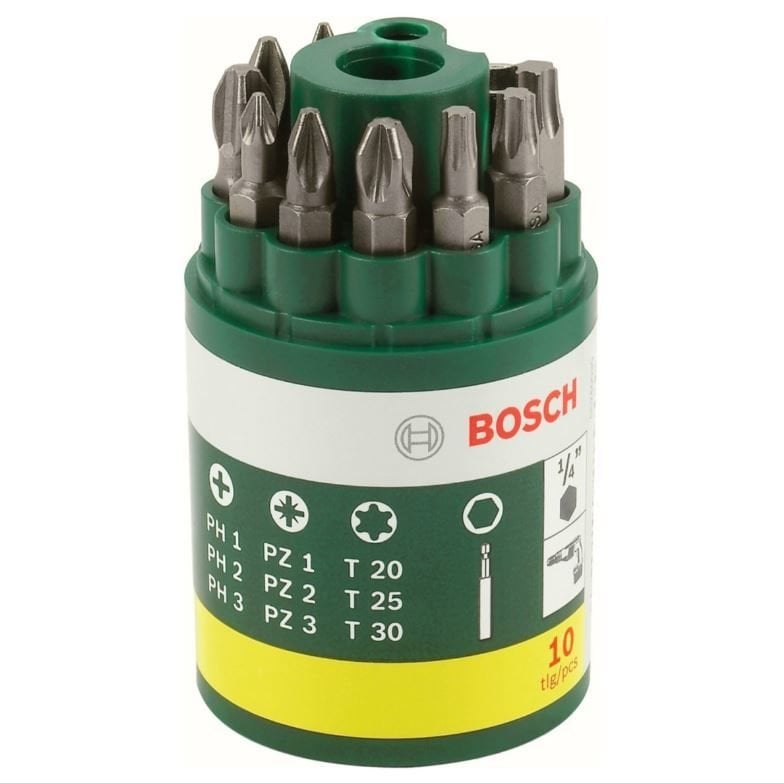 Bosch DIY 10 Parçalı Vidalama Ucu Seti (PH+PZ+T)