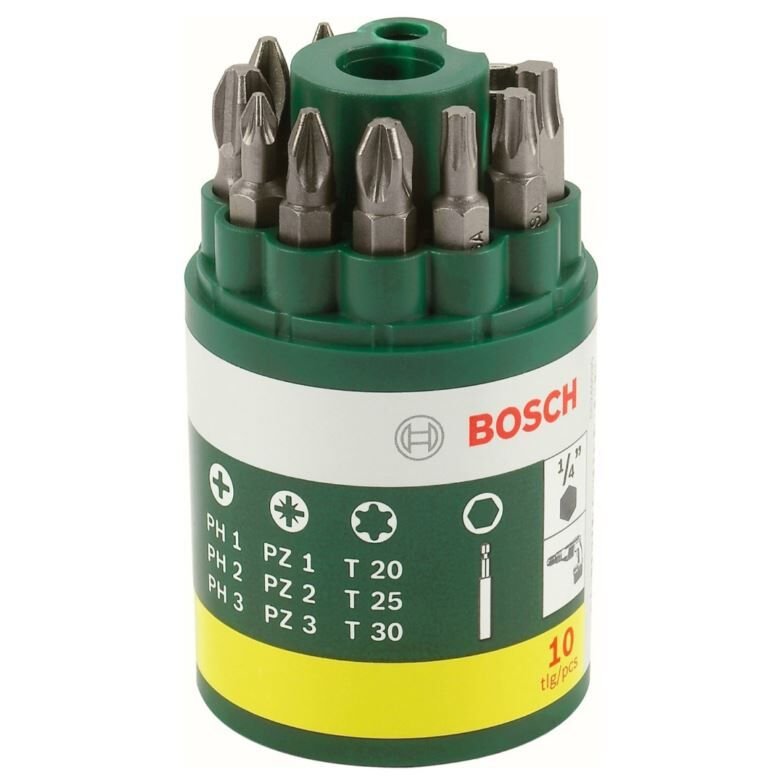 Bosch DIY 10 Parçalı Vidalama Ucu Seti (PH+PZ+T)