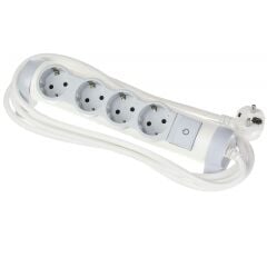 Legrand Topraklı Grup Priz 4lü Anahtarlı 3m | 694627