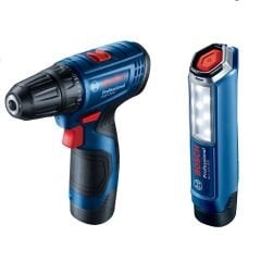 Bosch Professional GSR 120-LI 2 Ah Çift Akülü Tornavida ve GLI 12V-300 Fener 06019G8004