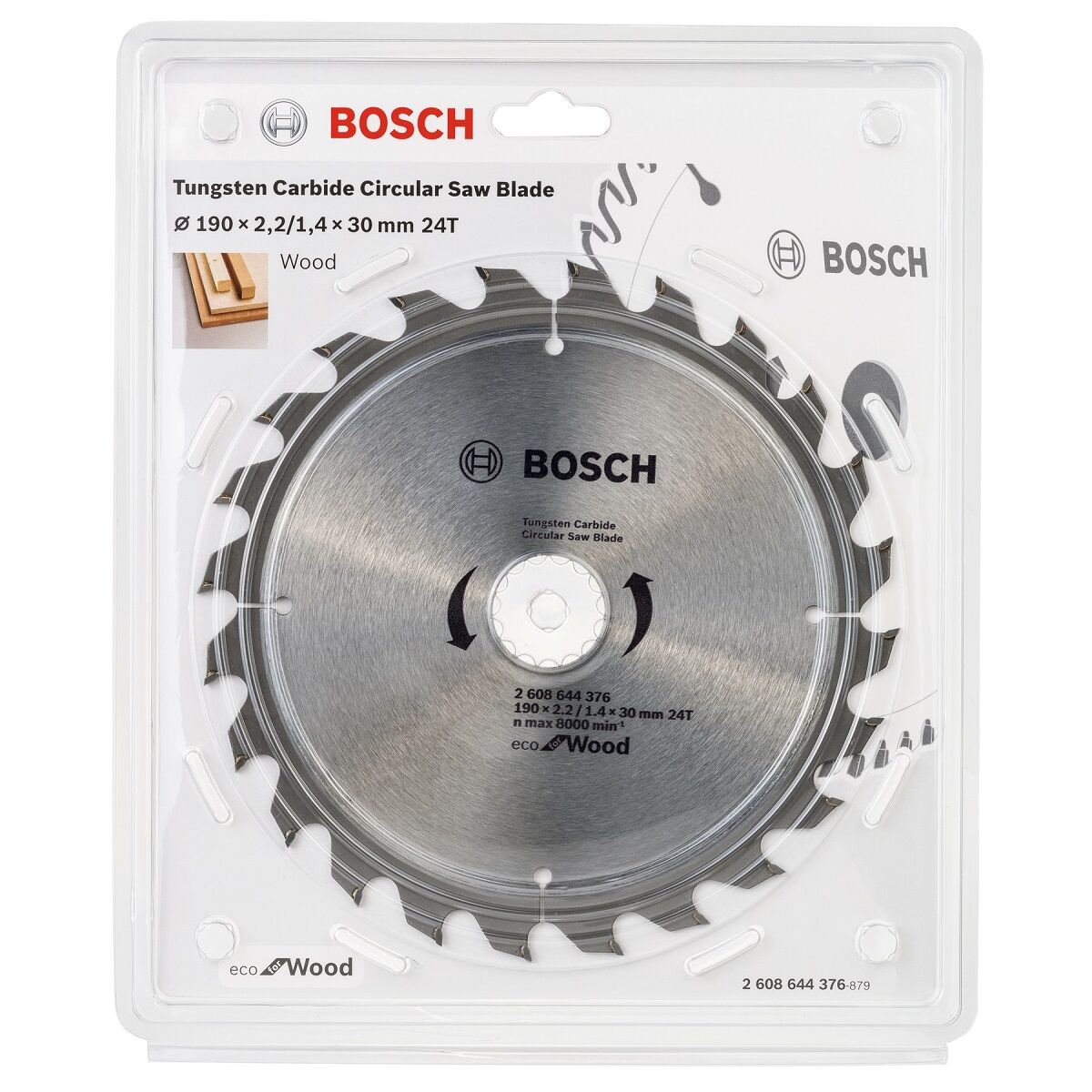 Bosch ECO Wood Daire Testere Bıçağı 190*30 mm 24 Diş 2608644376