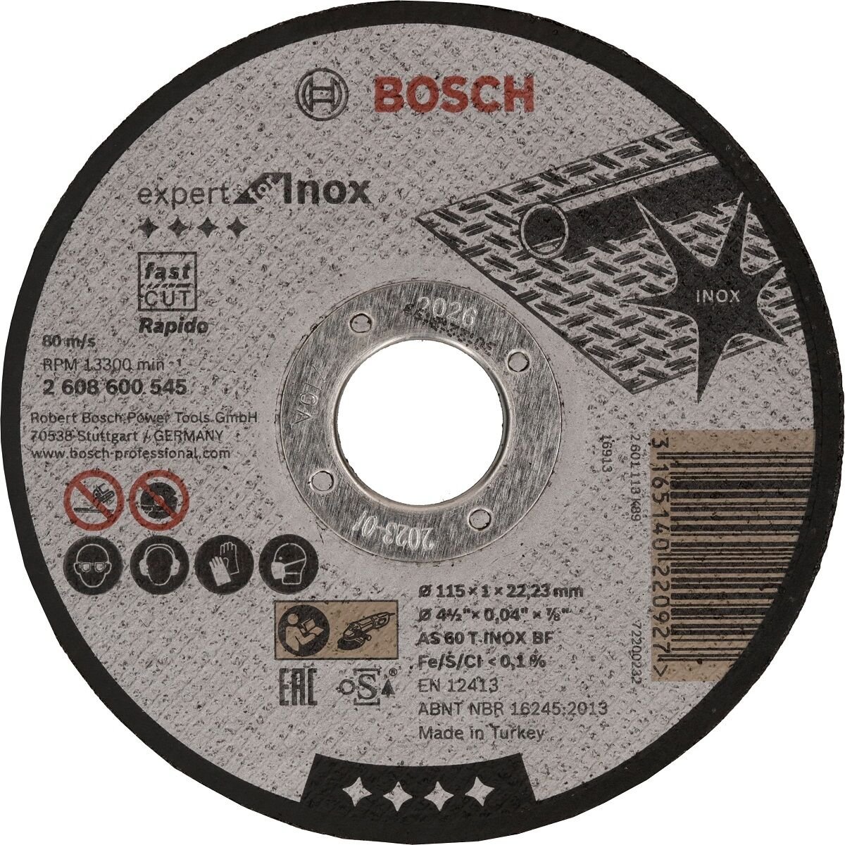 Bosch EXInox Kesme Taşı 115*1,0 mm Düz