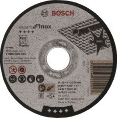 Bosch - 115*1,0 mm Expert Serisi Düz Inox (Paslanmaz Çelik) Kesme Diski (Taş) - Rapido 2608600545