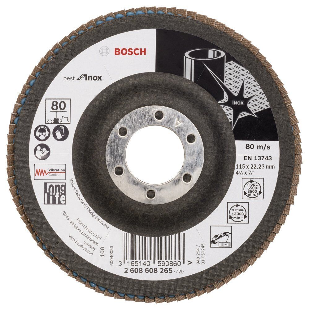 Bosch Flap Zımpara Diski 115 mm 80 K Best For İnox 2608608265