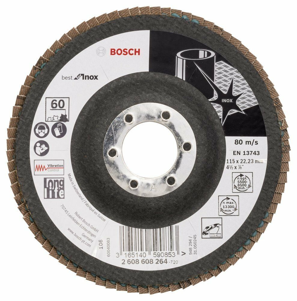 Bosch Flap Zımpara Diski 115 mm 60 K Best For İnox