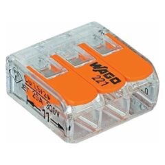 Wago 221-413 3'lü Çok Amaçlı Buat Klemensi 50'li