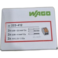 Buat Klemensi 2x2,5 M m² 50 Adet(wago 222-412)