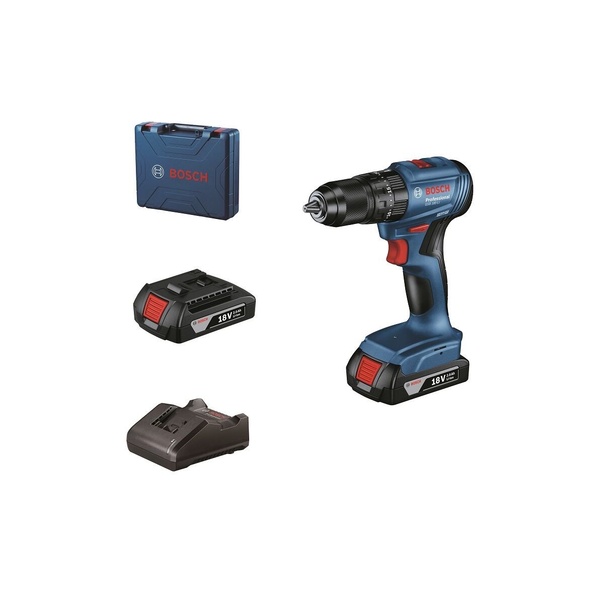 Professional GSB 185-LI 2 x 2.0Ah Çift Akülü Darbeli Matkap - 06019K3100