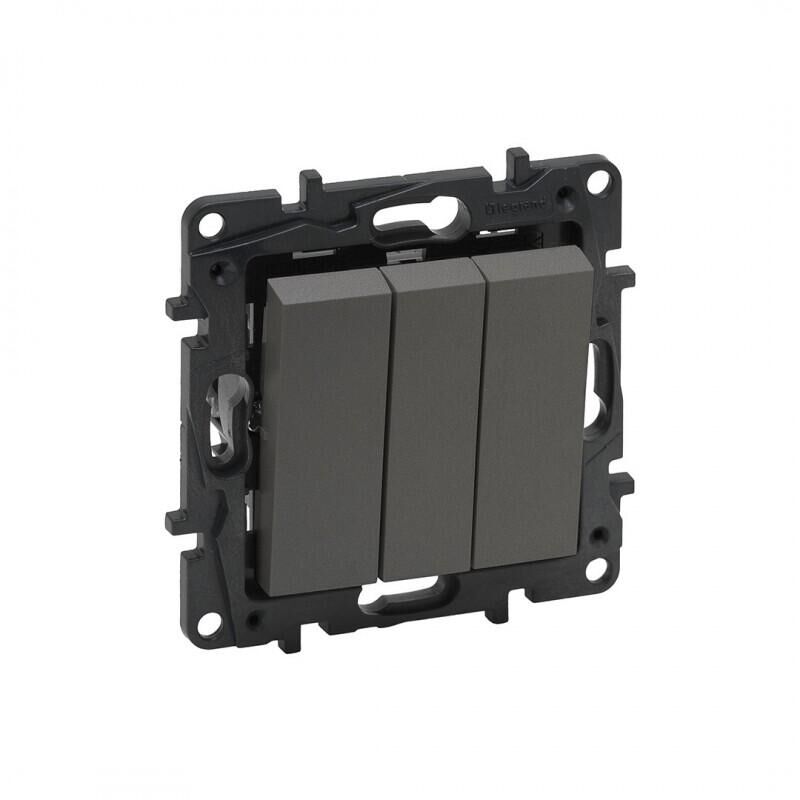 Legrand Raventi Üçlü Anahtar 10ax Titanyum | 768803